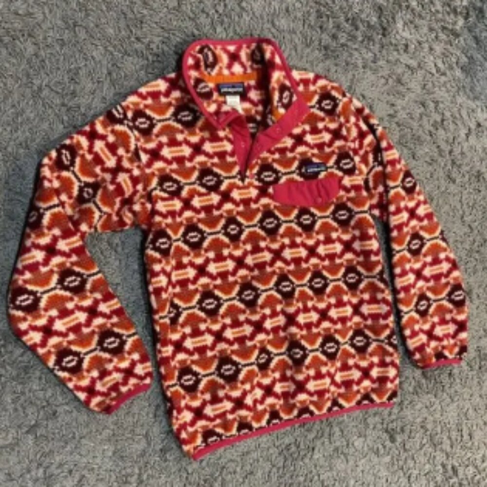 Patagonia Synchilla Women’s T Snap Fleece Pullover Jacket Size XS